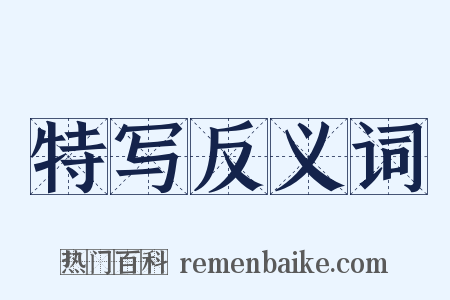 特写反义词是什么意思的图片